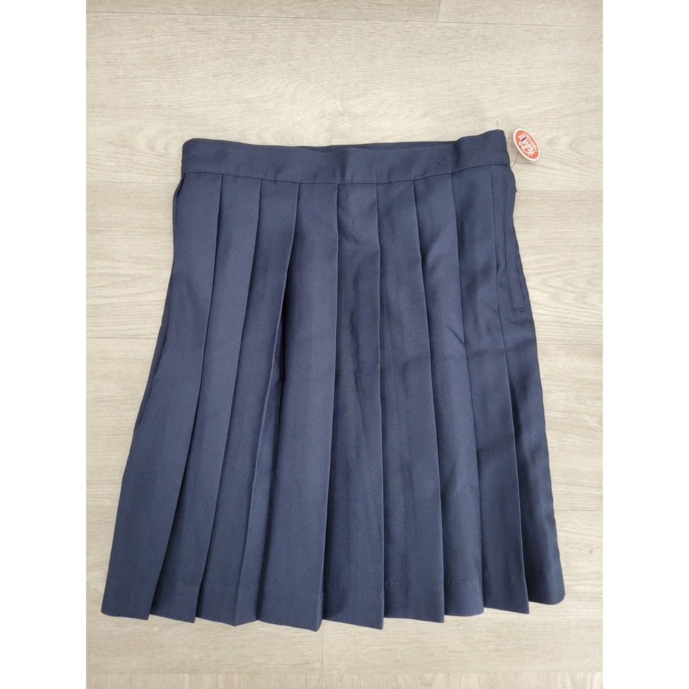 NWT French Toast Girls Navy Blue Uniform Skirt Size 8 Adjustable Waist